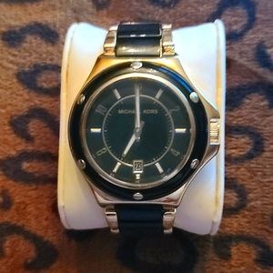 Michael Kors black and gold watch